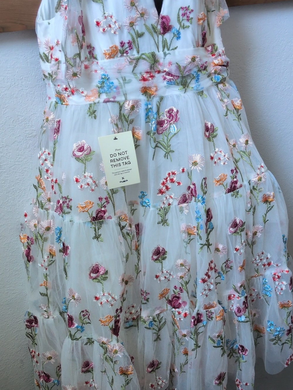 ✨ Nwt Jessakae Margaret Garden Floral Embroidered V-neck Dress Size XXL - Picture 3 of 12